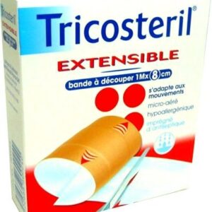 Pansements en bande tissu élastique type TRICOSTERIL 5mx6cm