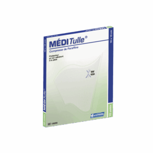 Tulle gras stérile – Lot de 10 unités.