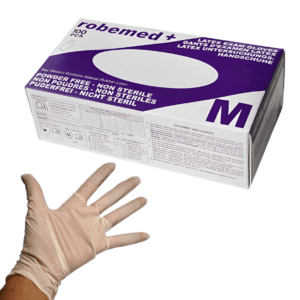 Gants d'examen en latex sans poudre 9/10/1