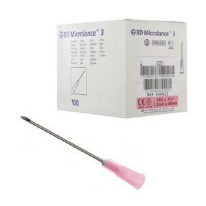 Aiguilles BD Microlance™ 18G - Rose, Ø 12,5/10 mm, long. 40 mm