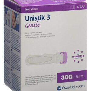 UNISTIK 3 (100 unités) – Lancettes stériles jetables.