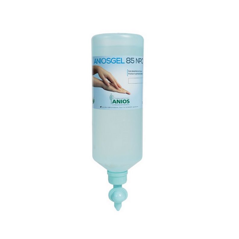 ANIOSGEL 85 NPC Distributeur ABS Airless 1L – Flacon pompe 1 litre pour désinfection mains