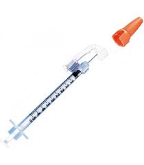 Seringue insuline U-100 sécurisée