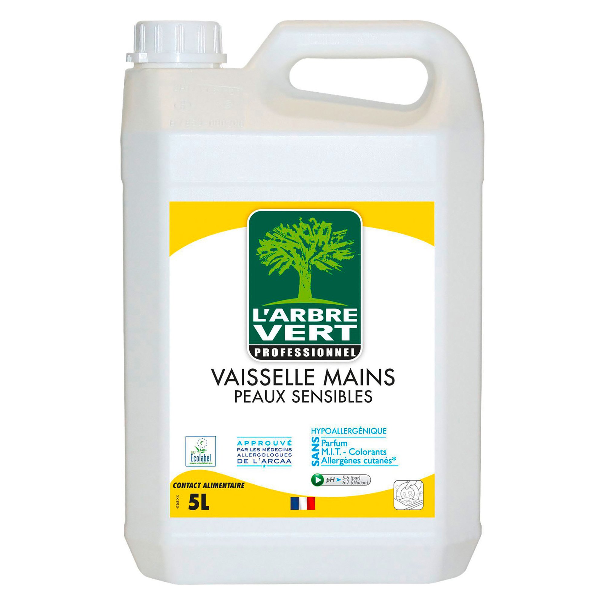 Liquide vaisselle main écologique 5L – Bidon économique de 5 litres pour vaisselle à la main
