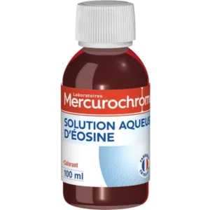 Éosine aqueuse flacon 50 ml – Désinfection et coloration cutanée