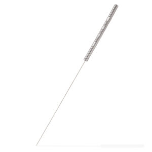 Aiguille d'acupuncture manche argenté 40mm