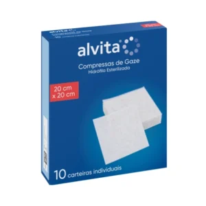 Compresses gaze stériles 20 x 20 cm – Protection stérile pour soins sensibles