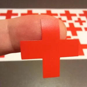 Autocollant croix grand modèle – Signalisation claire et visible