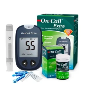 Glucomètre ON CALL EXTRA+bandelettes, stylo autopiqueur